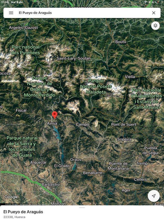Casa Encuentra, En El Pirineo Al Lado De Ainsa Pensionat El Pueyo de Araguás Eksteriør billede